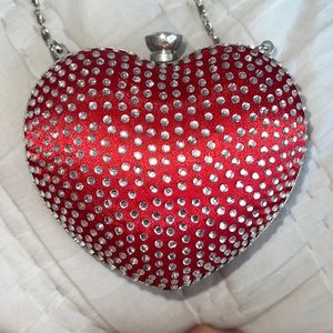 Red Heart Shaped Clutch/Crossbody